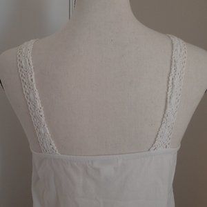 Cotton Tank with Crochet Straps